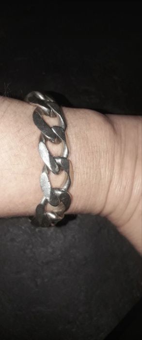 Srebrna branzoletka pancerka