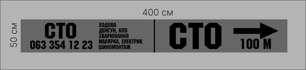 Банер СТО. Друк БАНЕРІВ від виробника. Безкоштовний швидкий прорахунок