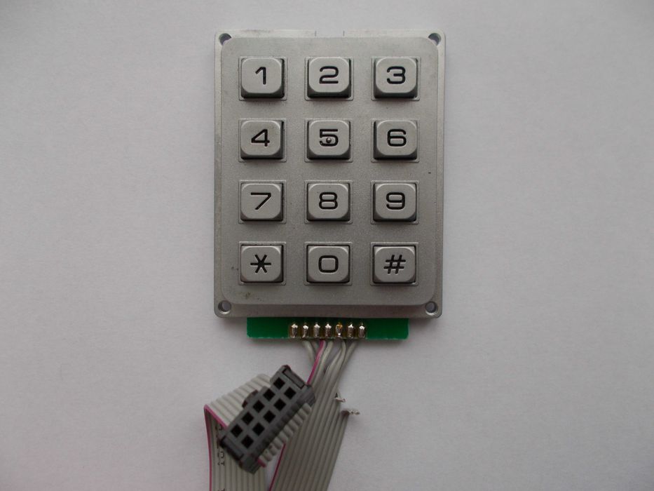 Klawiatura numeryczna 12 metalowa LED Blue 7 Pin elektronika