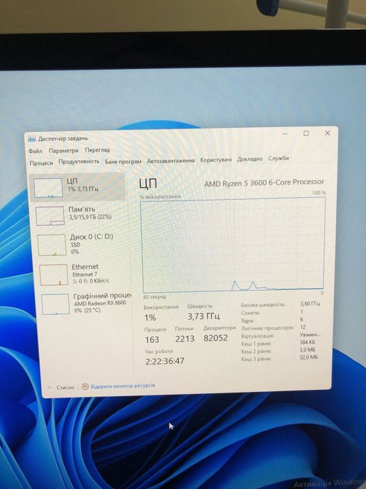 ПК.стан новий. Процесор Ryzen 5 3600. Відеокарта Radeon RX 6600