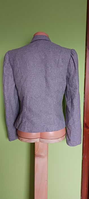 Szary wełniany żakiet rozm.40