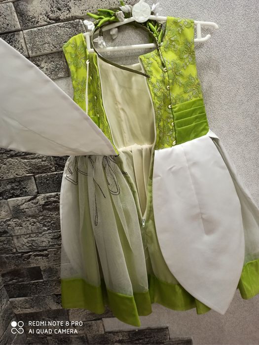 Сукня Підсніжник (Пролісок ручна робота | Костюм весни обруч