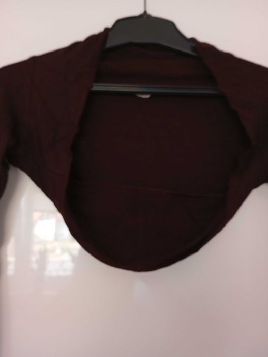 Brązowe bawełniane bolerko