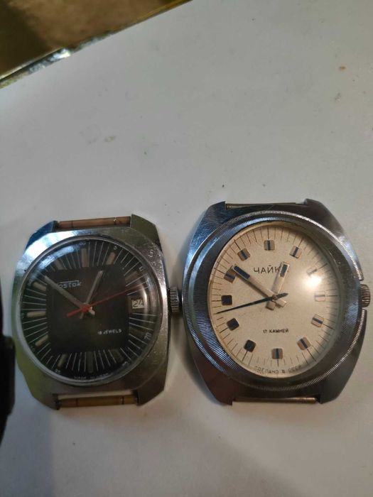 Часы мужские механические СССР Чайка 17 камней и Восток 18 камней 2214