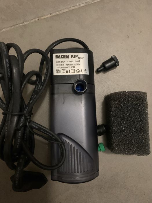 Bomba c/filtro p/ aquario