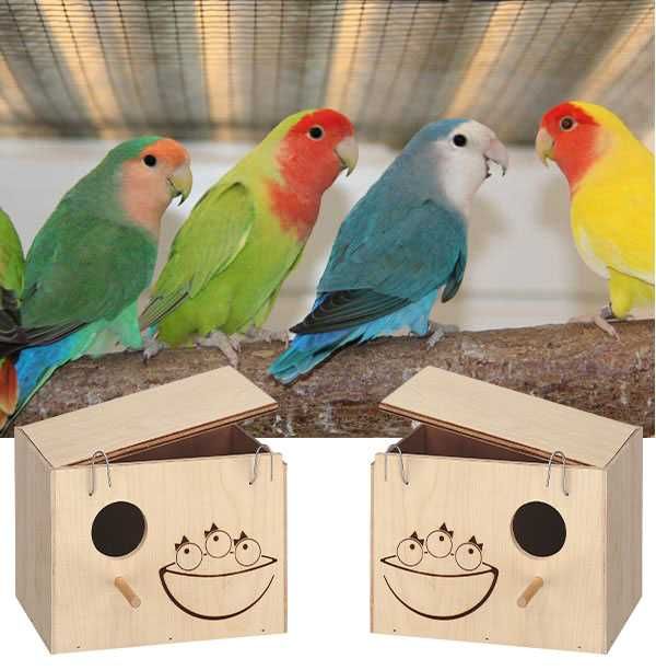 Домики гнезда для волнистых попугаев неразлучники