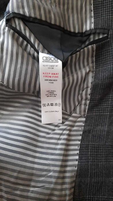 Чоловічий піджак у клітинку ASOS tailored