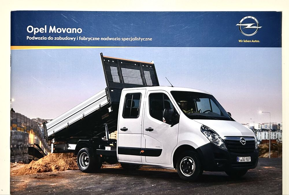 Opel Movano Podwozia do zabudowy Prospekt Katalog Język Polski
