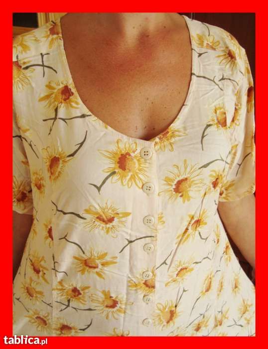 Przewiewna sukienka w kwiaty roz. 42 XL