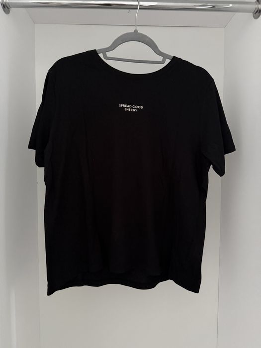 Sinsay | T-shirt z nadrukiem | Czarny | XL