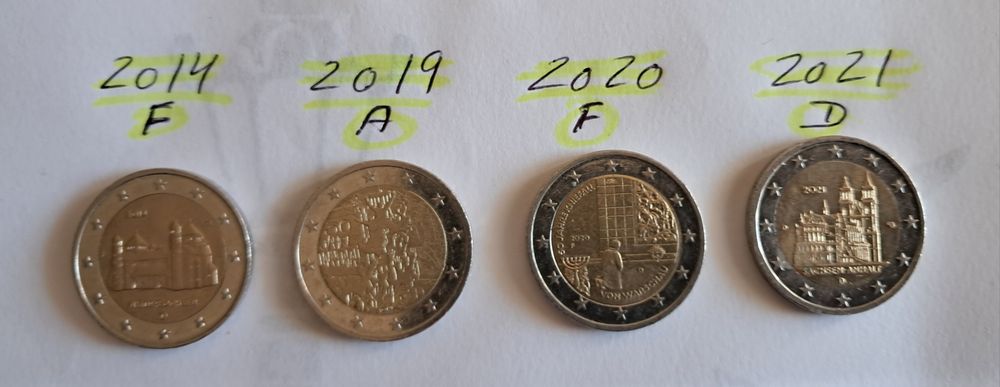 Moedas Comemorativas Alemanha e França  ( circuladas )