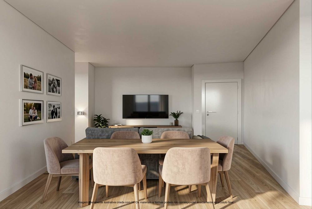 Apartamento T1 em construção com lugar de garagem na Maia