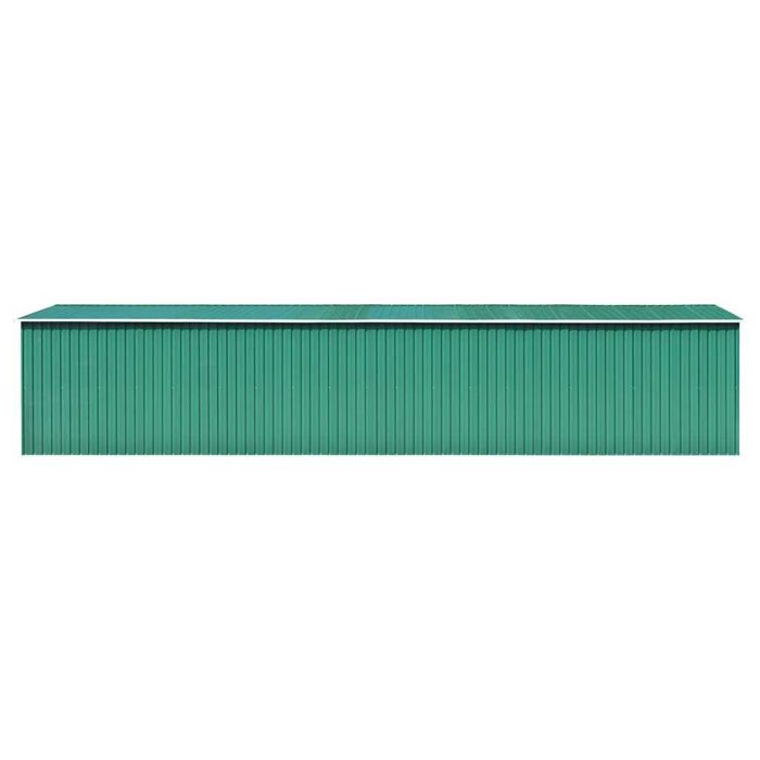 Abrigo de jardim 257x990x181 cm aço galvanizado verde