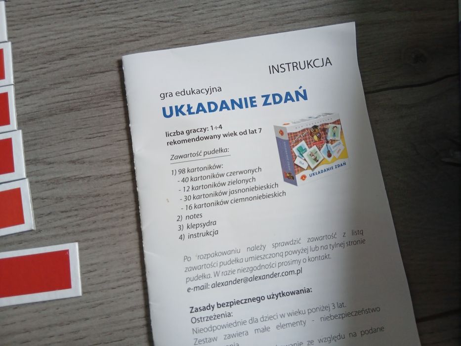 Układanie zdań gra edukacyjna Alexander