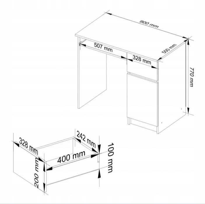 Sprzedam biurko 90 cm dąb sonoma