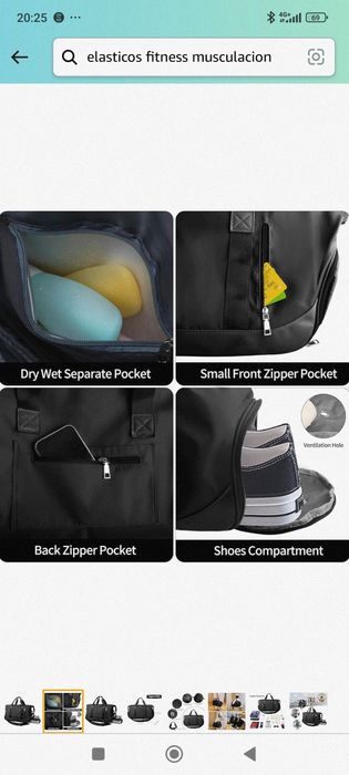 Mala de ginásio/ mala de mão de viagem