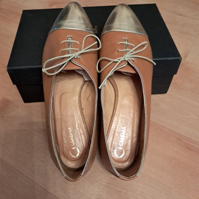 Wygodne, płaskie półbuty typu oxford Grabara 39