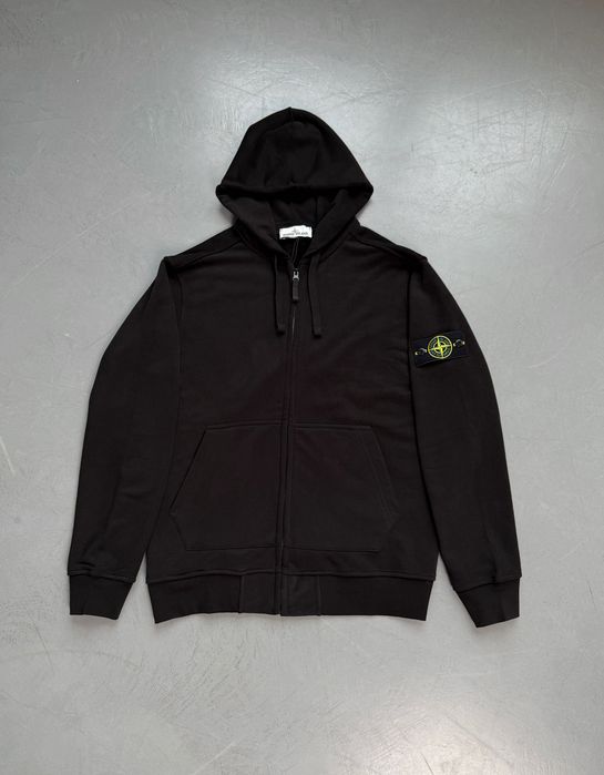 Чорний Зіп Худі Stone Island | Кофта Стон Айленд | Толстовка Стонік