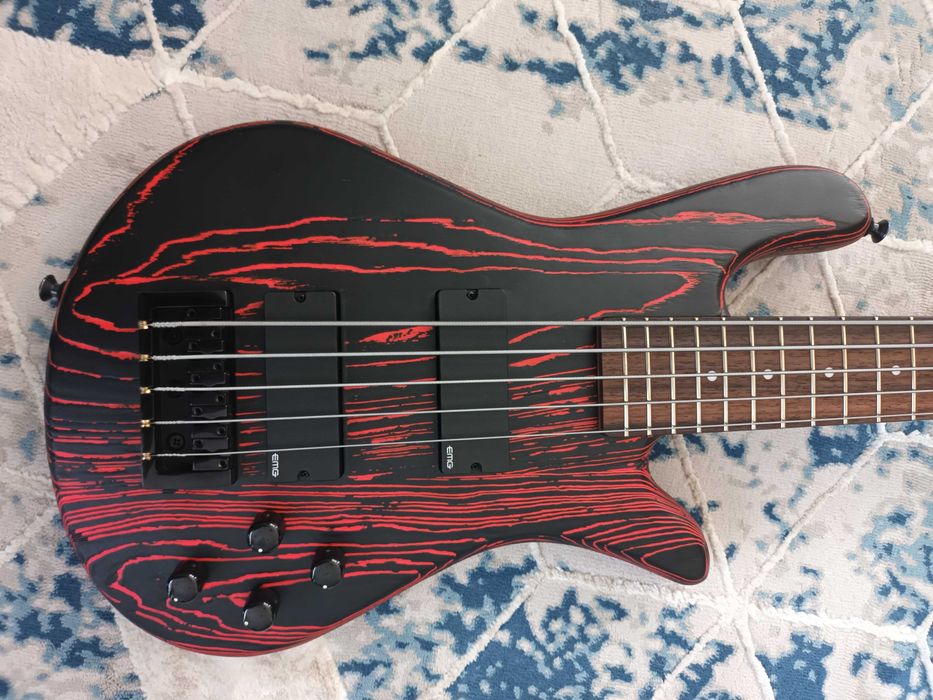 Spector NS Pulse 5 Carbon Cinder Red Bass 35" EMG DC Klucze GOTOH Gitara Basowa GATOR CASE