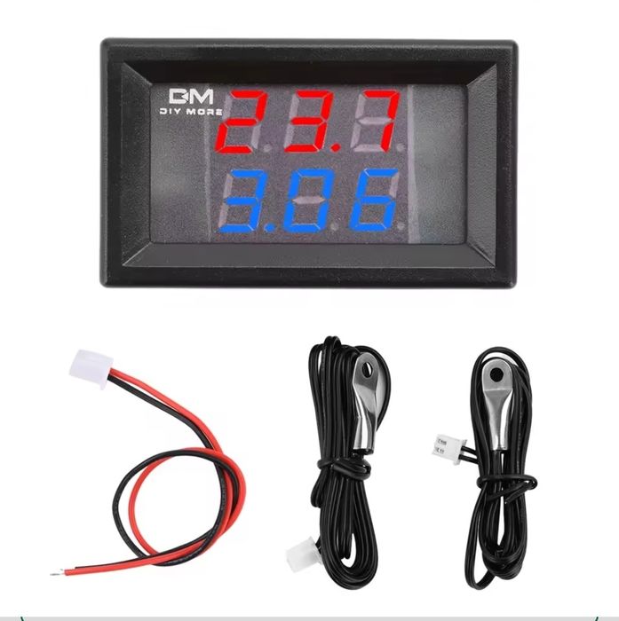 Цифровой датчик температуры, термометр два датчика красный и синий