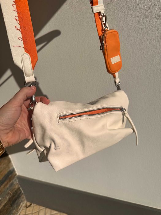 Mala Desigual branca + laranja