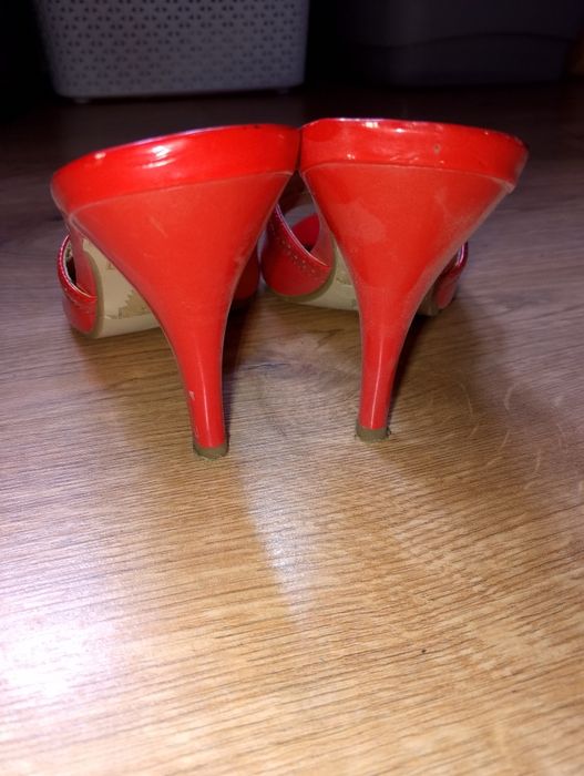 Klapki szpilki czółenka eleganckie 38(24cm)