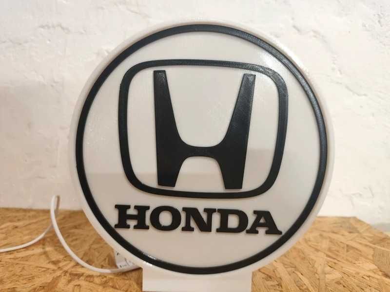 Lightbox luminaria decorativa Honda cx branca