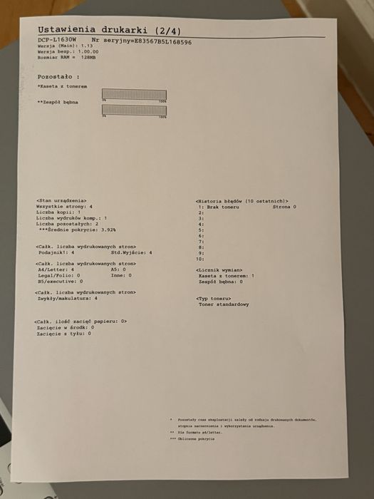 Drukarka laserowa Brother DCP-L1630W 3in1