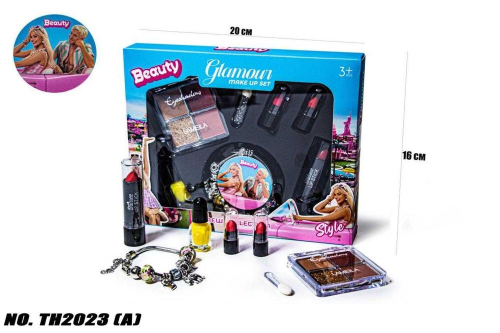 Детский набор косметики  Barbie + браслет Пандора. 4 вида