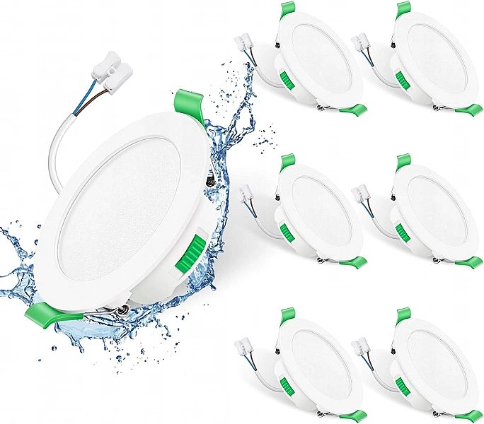 Lampa, Reflektor Sufitowy Okrągły Led 7W Do Zabudowy 230 V Biały 6Szt.