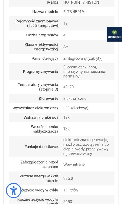 Zmywarka 60  do zabudowy Hotpoint Ariston