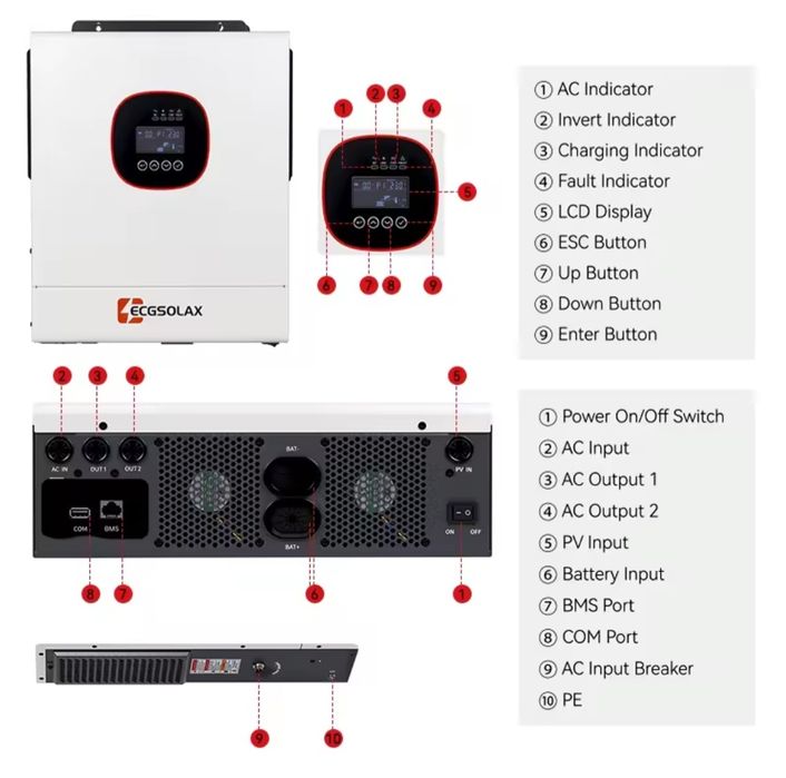 Ecg Solax 5 kw 24v Wifi, есгсолакс 5кВт 24в вайфай