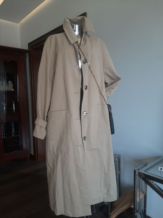 Zara Nowy dlugì plaszcz trencz prochowiec oversize