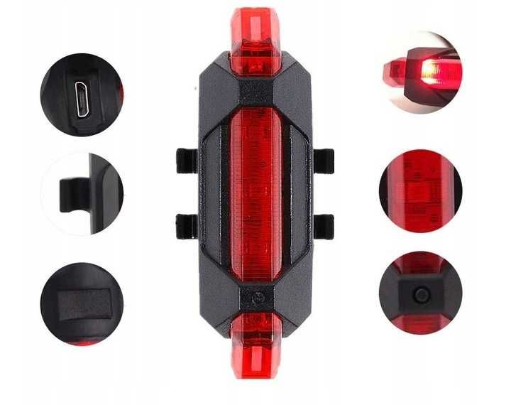 Lampka Rowerowa 800 lm + Tylna Lampka