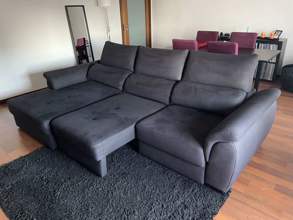 Sofá Chaise Longue Preto.