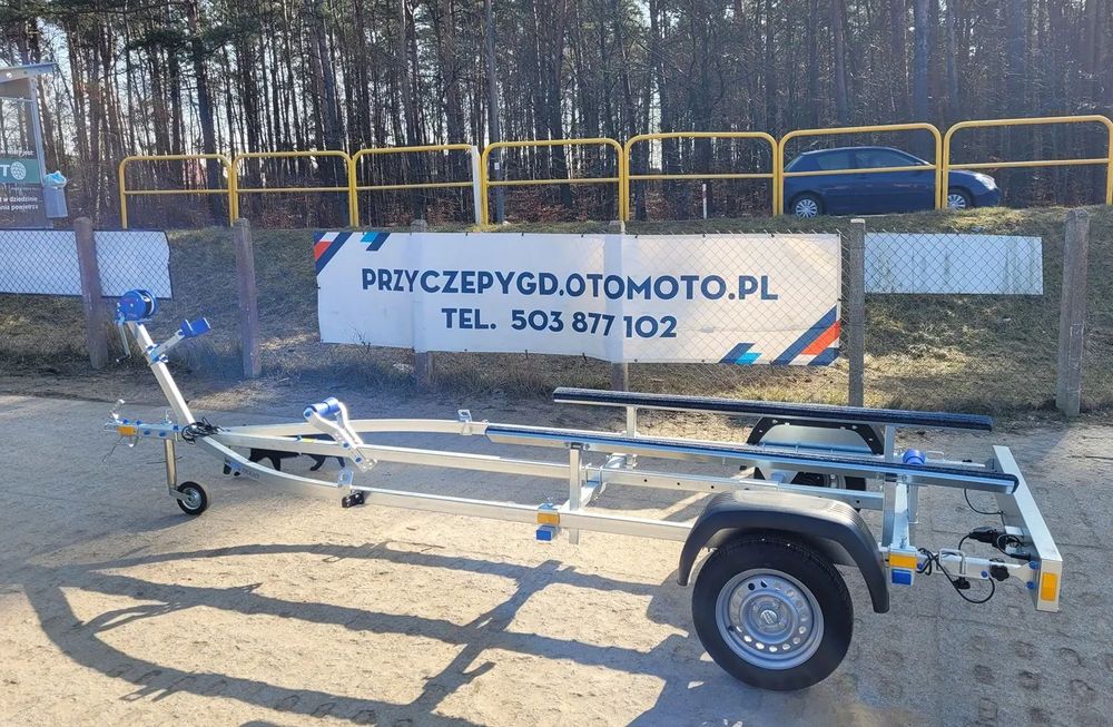 TEMARED Przyczepa podłodziowa AQUA 5,2m pod łódź  Przyczepka lekka do pontonu, łodzi i skutera 5m, prawo jazdy kat.B