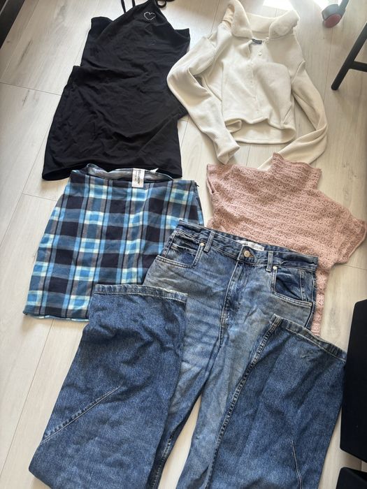 25 sztuk- 5 zł sztuka Komplet ubrań  zara bershka hm od xs do m