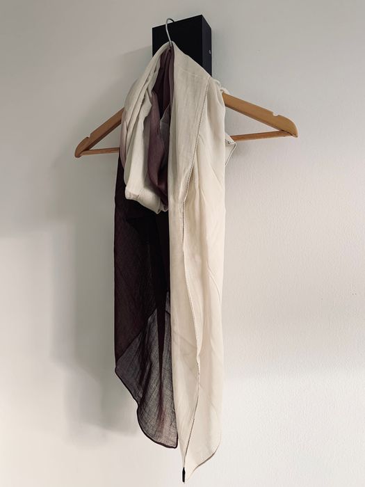 Chusta bezowa szalik brazowa Ochnik