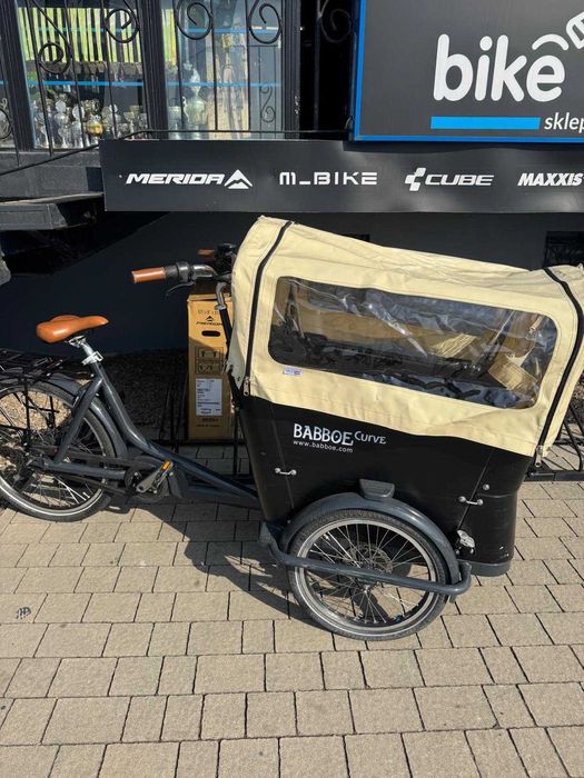 Rower elektryczny z przyczepką przednią RYKSZA cargo riksza