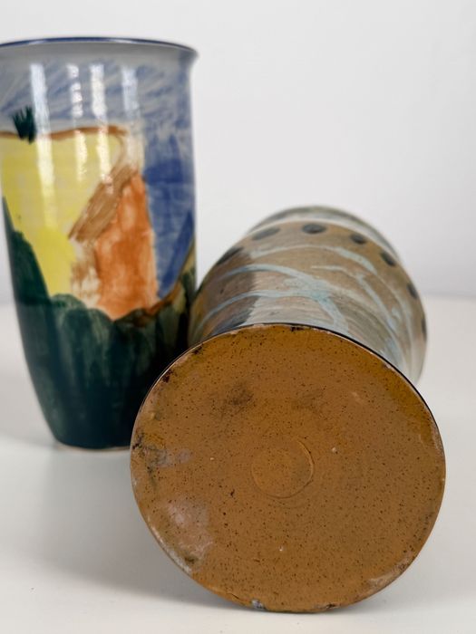 Duńskie wazony ceramiczne – Vensø Danmark + ceramika studyjna, lata 60./70.