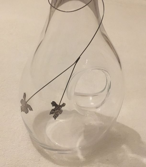 Decanter em cristal com apliques em prata426077693140029443