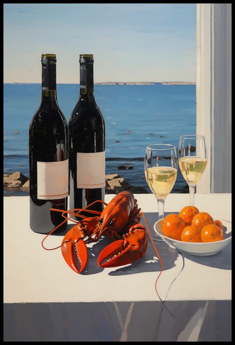 Plakat 68x101cm Obiad nad Zatoką
