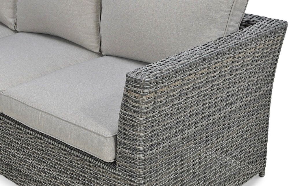 Narożnik technorattan MONIZ DINING PLUS Dark Grey