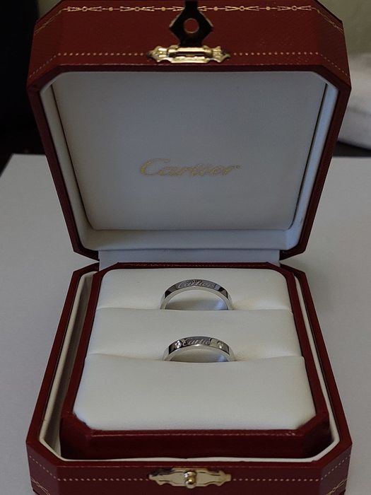 Кольцо из платины пробы Pt950 в стиле Cartier