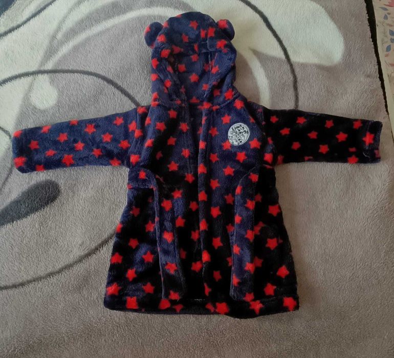 Szlafrok dziecięcy unisex 62-68 cm