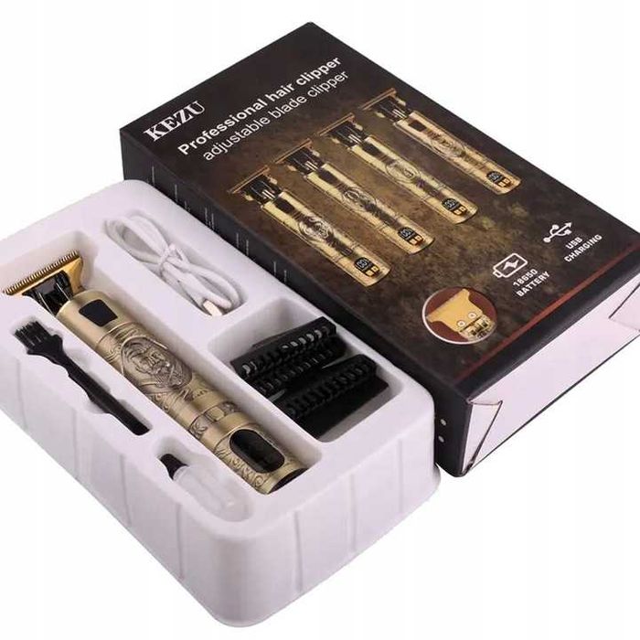 Profesjonalna maszynka do włosów i brody  na akumulator - KEZU