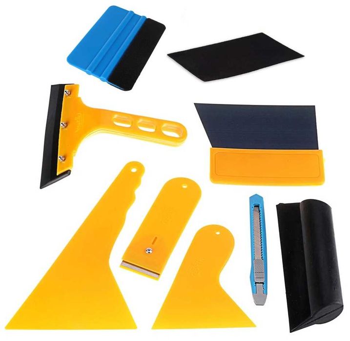 Zestaw rakli rakla rakle narzędzia rakiel nożyk filc