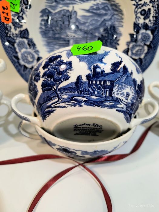 Англійський сервіз чайний синій Серія Королівські дома Британії Замки