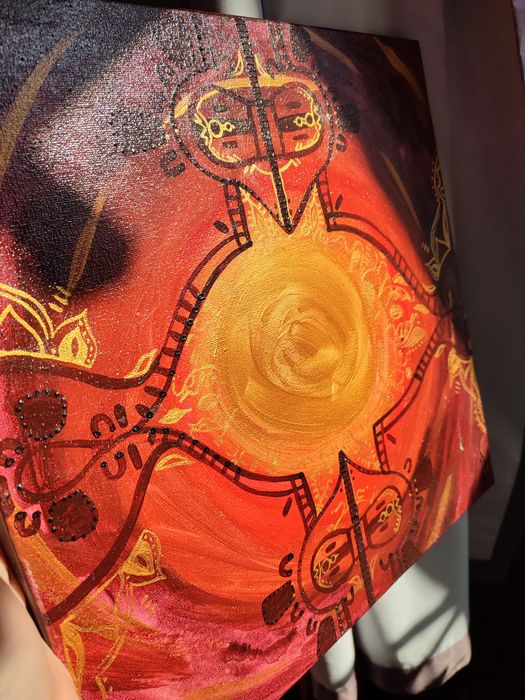 Картина "Сонце - енергія вогню"  В студію/кабінет йоги етно