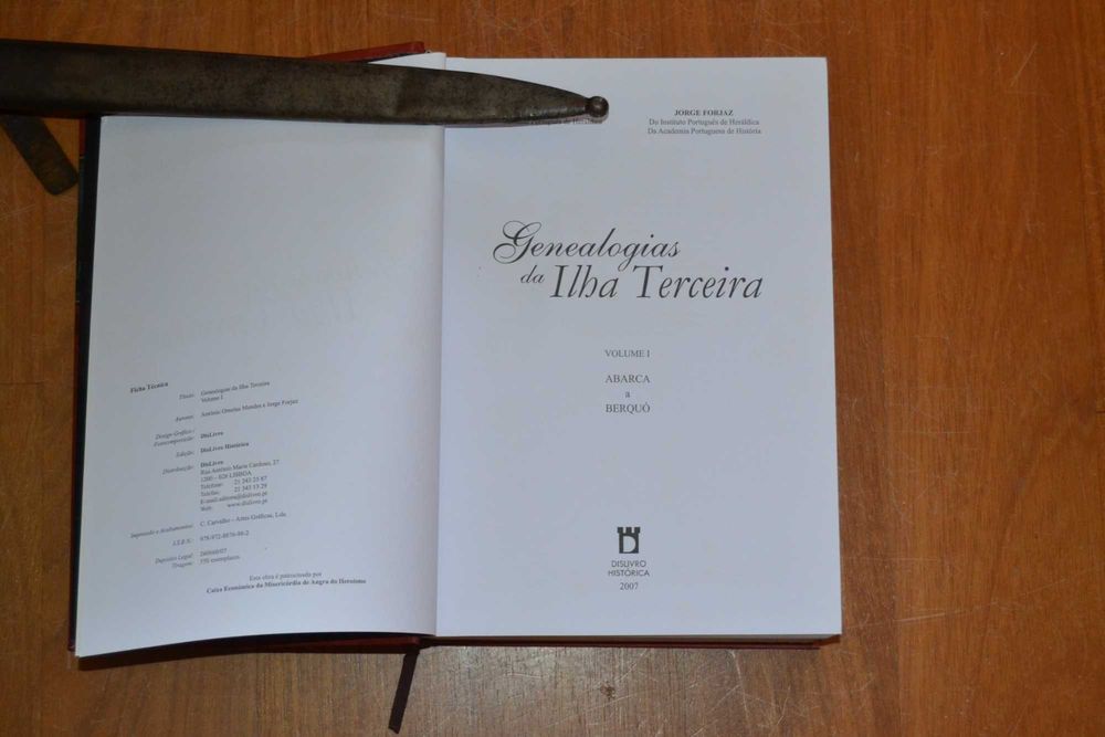 Obra: Genealogias da Ilha Terceira de António Ornelas e Jorge Forjaz